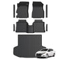 Floor Mats for Nissan Versa 2020-2025, All Weather Floor Mats Trunk Cargo Liner and Door Sill Guards Accessories, Full Coverage Set - size: For Nissan Versa | 2020-2025