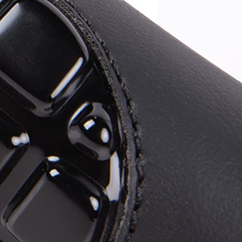 Flying Banner car Steering Wheel Cover Gel Massage Velvet Cool Warm Universal Size 15 inches SUV Truck Anti Slip Odorless Summer Winter (Black Black, Gel Massage) - color: Black Black