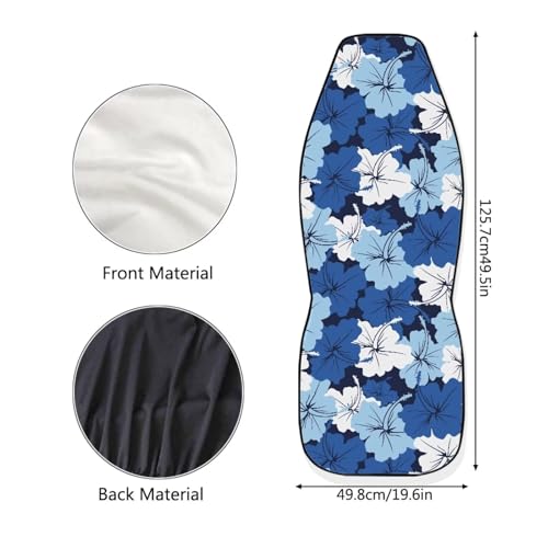 Blue Hibiscus Car Front Seat Covers Soft Car Seat Cover Universal Fit Most Cars,SUV, Trucks, Easy to Install Breathable Front Seats Cover Fashion Auto Interior Accessories - color: Blue Hibiscus