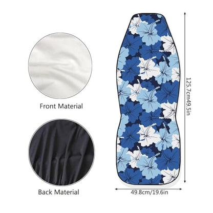 Blue Hibiscus Car Front Seat Covers Soft Car Seat Cover Universal Fit Most Cars,SUV, Trucks, Easy to Install Breathable Front Seats Cover Fashion Auto Interior Accessories - color: Blue Hibiscus