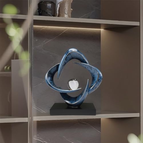 Abstract Sculpture Art Home Decor Accents Modern Decorative Objects for Living Room Shelf Coffee Table TV Stand Cabinet Office Decor Accents (Blue)