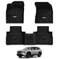 3W Floor Mats for 2021-2025 2026 Nissan Rogue Custom Fit TPE All Weather Rogue Floor Liner Full Set 1st & 2nd Row Car Mats - Black (NOT for Sport) - size: 1.Rogue|21-26|Floor Mats (New)