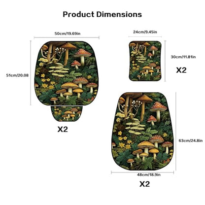 Car Seat Covers Set, 2 - Front Seat Full Set,Mushroom Honeycomb Knit Fabric, Breathable & All - Season Universal Automotive Seat Protectors - color: Mushroom, size: 2 Front-Seat