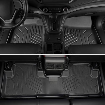 Floor Mats for Honda CRV 2012-2016, All Weather Floor Mats Trunk Cargo Liner with Backrest Protectors Accessories, Full Coverage Set (Not fit Touring/EX-L) - style: For Honda CR-V | 2012-2016