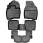 RizLiner Ford Explorer 2015-2019 (Bench Seating) 7 Seats Floor Mats Custom Fit Rubber 3D Car Mats Laser Measured 1st & 2nd & 3rd Row Floor Liners All Weather Waterproof (Front & Rear) - size: Explorer 2015 - 2019 (7 Seats)