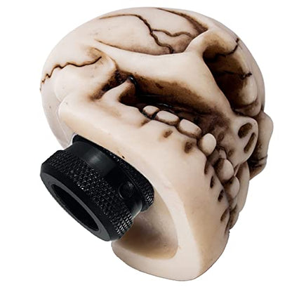 Skeleton Shifter Knobs Skull Gear Lever Handle Car Shift Head Fit Most Manual Automatic Transmission, Beige - color: Beige