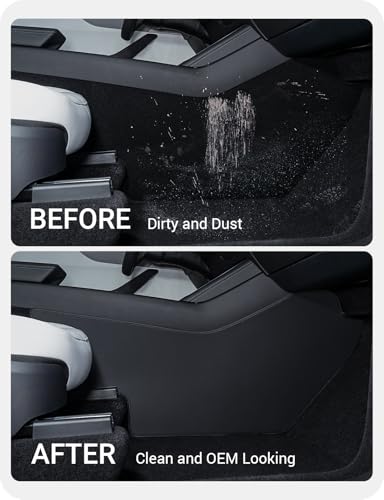 BASENOR 2026 2025 Tesla Model Y Juniper Center Console Side Anti-Kick Mats, Waterproof & Dust Resistant Protector Cover Front Seat for Tesla Model Y Accessories 2PCS (Premium & Performance 2026/2025)