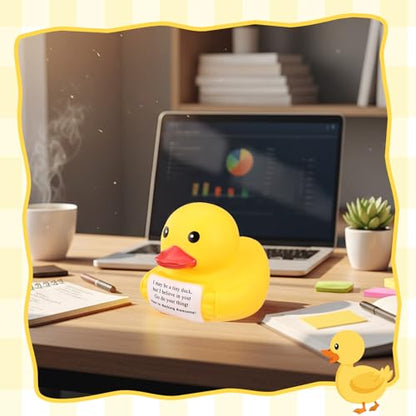Civaner 7 Inch Emotional Giant Rubber Duck with Positive Message Thank You Gifts Motivational Rubber Duck Gift for Desk, Office, Home Decor Graduation(I Believe in You) - style: I Believe in You