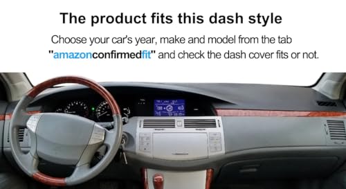 Dash Cover Mat Custom Fit for Toyota Avalon 2005 2006 2007 2008 2009 2010 with Cutout for Speaker, Dashboard Cover Pad Carpet Protector F101 (05-10 Beige)