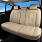 Huidasource Beige Back Seat Cover Luxury Nappa Leather, Rear Seat Cover with Velcro Adjustable, Ventilation Holes, Seat Belts, Child Seats, Car Back Seat Covers Fit for Most Cars SUV Trucks, Beige - color: R# Beige, size: Rear