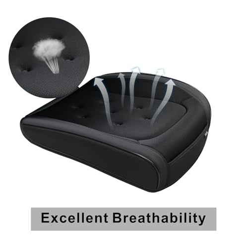 KAYI Car Seat Cover, Memory Foam Car Seat Cushion, Non-Slip Bottom Breathable Car Seat Cover, Relieve Tailbone Pain, Car Seat Protector, Suitable for 95% of Vehicles (Black) - color: Black