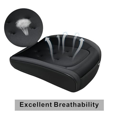 KAYI Car Seat Cover, Memory Foam Car Seat Cushion, Non-Slip Bottom Breathable Car Seat Cover, Relieve Tailbone Pain, Car Seat Protector, Suitable for 95% of Vehicles (Black) - color: Black