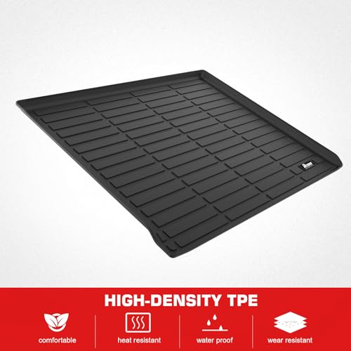 IKON MOTORSPORTS TPE Cargo Trunk Liner, Compatible with 2022-2025 GMC Hummer EV Pickup & SUV, Custom Fit All Weather Protection Heavy Duty Rear Trunk Tray Cargo Mats Protector, Black