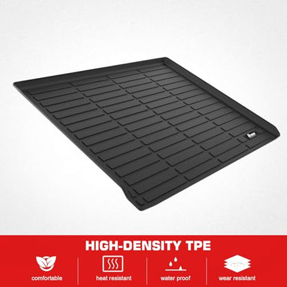 IKON MOTORSPORTS TPE Cargo Trunk Liner, Compatible with 2022-2025 GMC Hummer EV Pickup & SUV, Custom Fit All Weather Protection Heavy Duty Rear Trunk Tray Cargo Mats Protector, Black