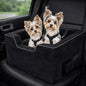 Pet Gear Lookout Booster Car Seat, Removable Comfort Pillow, Safety Tether Included, Installs in Seconds, No Tools Required, Large - 22", Dark Black
