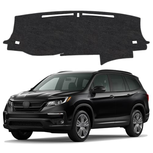 Dash Cover Mat for Honda Pilot 2016-2022 & Ridgeline 2017-2025 & Passport 2019-2025 Non-Slip Dashboard Cover Mat Sunshade UV Rays Protector Interior Accessories - size: Compatible with Pilot 2016-2022
