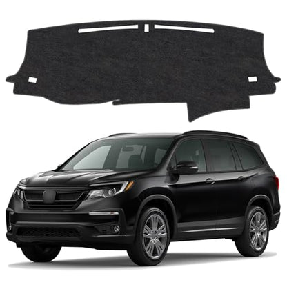 Dash Cover Mat for Honda Pilot 2016-2022 & Ridgeline 2017-2025 & Passport 2019-2025 Non-Slip Dashboard Cover Mat Sunshade UV Rays Protector Interior Accessories - size: Compatible with Pilot 2016-2022