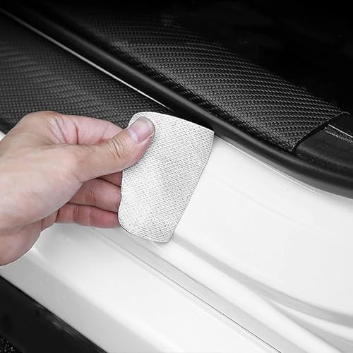 4Pack Car Door Sill Protectors,Carbon Fiber Front/Rear Door Sill Plate Guard Protectors fit for Bronco Accessories