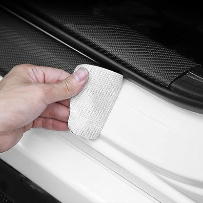 4Pack Car Door Sill Protectors,Carbon Fiber Front/Rear Door Sill Plate Guard Protectors fit for Bronco Accessories