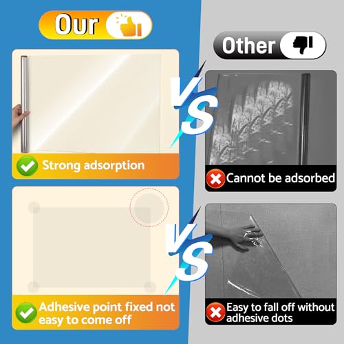 Clear Wall Protector, Electrostatic Wall Protective Film, Transparent Static Cling Plastic Stickers for Kitchen & Office from Bin, Chair Back, Furniture, Door, Dog, Cat 16.4 ft - size: 15.7inX16.4ft