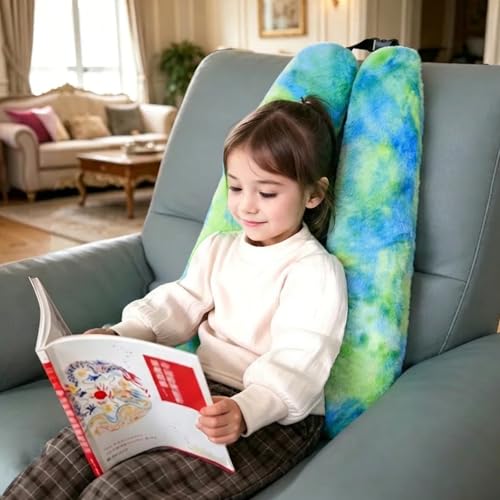 Shoulder Wrap for Family Multi-Purpose Neck Pillow, Travel Companion,Travelling Sleeping Pillow for Car, Train, Bus and Home Use - color: Tie Dye/Green