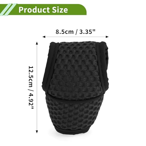 Universal Gear Shift Knob Cover Stick Shifting Handle Protector Automotive Manual Fabric 1 Pc Anti-Slip Black - color: Black