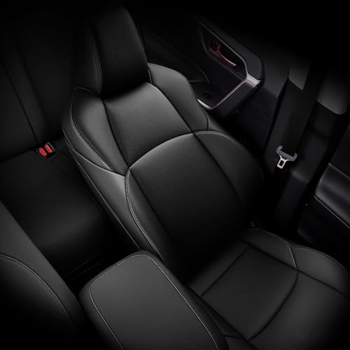 Custom Fit for Toyota CHR 2018 2019 2020 2021 2022 Full Set Faux Leather C-HR Seat Covers Compatible Airbag Black