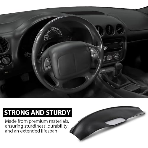 ALLGOOD Dash Cover Compatible with Pontiac Firebird 1993-1996, Dashboard Cover Dash Bezel Trim, Black - color: Black