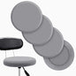 Tatuo Round Bar Stool Seat Covers Washable Stool Cushion Slipcover Elastic Bar Chair Covers for 14-17 Inch Chair (Gray, 4 Pieces) - color: Grey