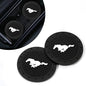 Car Cup Holder Coasters, 2PCS Non-Slip Silicone Car Coasters for Drink Holder Compatible with Mustang Snake Speedstar Evos Everest GT Shelby Mach-E Grand, Vehicle Inner Accessories for Cup Insert Mat