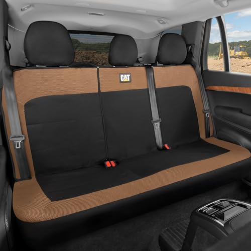 CAT MeshFlex Beige Rear Seat Cover for Cars, SUVs & Mid-Size Pickup Trucks - Durable 60/40 Split Rear Bench Seat Protector, Back Seat Cover, Interior Auto Accessory, Not for Full-Size Pickup Trucks - color: Rear Seat Beige, style: Rear Seats