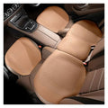 Summer Car Seat Cushion Perforated Breathable Ventilated Non-Slip All-Season Auto Cushion Pad(Khaki,3-Piece Set) - color: Khaki, size: 3-piece set
