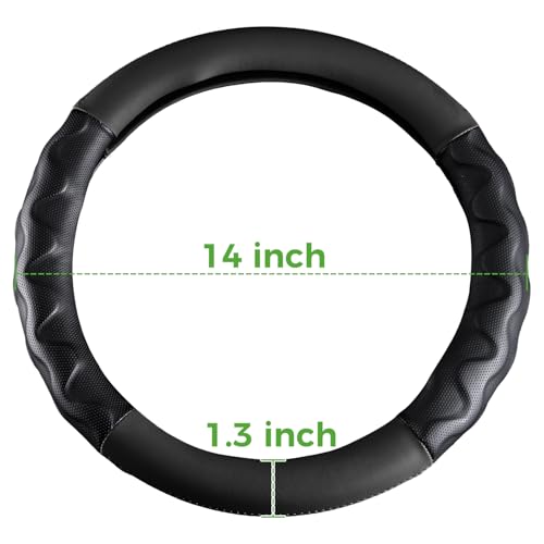 10L0L Golf Cart Steering Wheel Cover for Yamaha, Club Car DS & Precedent 1981-up, 14 Inch Black - color: Black