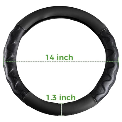 10L0L Golf Cart Steering Wheel Cover for Yamaha, Club Car DS & Precedent 1981-up, 14 Inch Black - color: Black