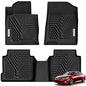 YITAMOTOR Floor Mats Fit for 2016-2020 Kia Optima K5 & 2015-2019 Hyundai Sonata, TPE All Weather Custom Fit Floor Liners Accessories, 1st & 2nd Row Mats Protection Waterproof Car Mats Set, Black - style: 16-20 Optima & 15-19 Sonata 1st & 2nd Row