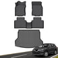Floor Mats & Cargo Liner for 2014-2020 Nissan Rogue (Not for Sport/Hybrid/Select/7-Seater), All Weather TPE Floor Liners Custom Fit Rogue Heavy Duty Car Mats 1st & 2nd & Trunk Mat Accessories Black - style: 13) For Nissan Rogue | 2014-2020 | Combo Set