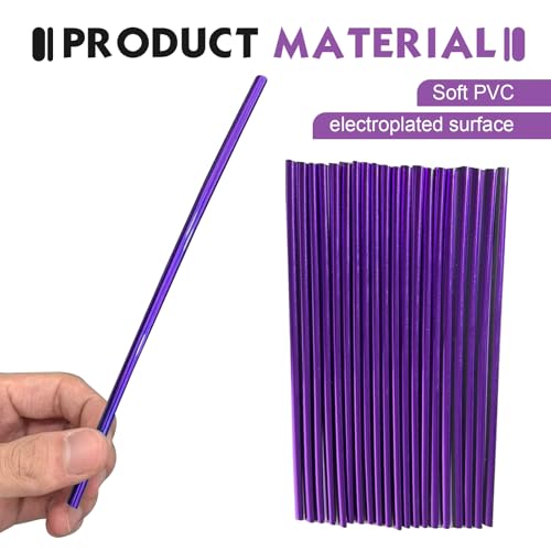 20PCS Car Vent Outlet Trim, Waterproof Car Air Conditioner Decoration Strip for Vent Outlet, Flexible Bendable Auto Air Conditioning Vents Decorative Strip, Universal for Most Vehicles(Purple)