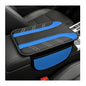 Car Center Console Cover, Leather Auto Arm Rest Protector Cushion with 2 Side Storage Bags, Universal Armrest Cushion Pad Middle Console Cover for SUVs Sedans Trucks (Blue) - color: Blue