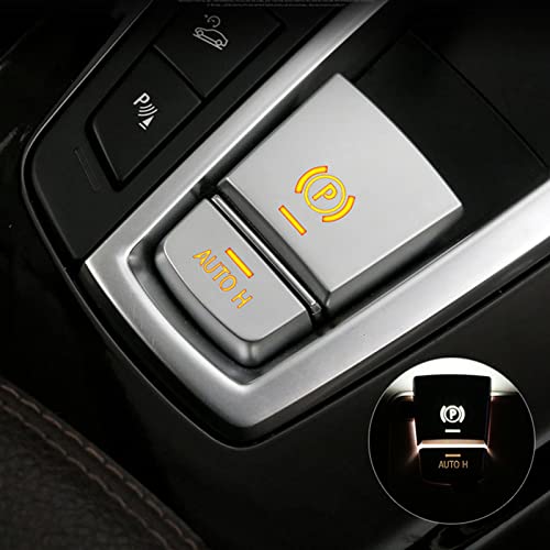 Handbrake Button Cover Trim Chrome Silver Parking Auto Hold Hand Brake Switch Buttons Sticker for BMW 528i 530i 535i 640i 740i 750i X3 X5 X6 F10 F07 F06 F12 F13 F01 F02 F25 F26 F15 F16