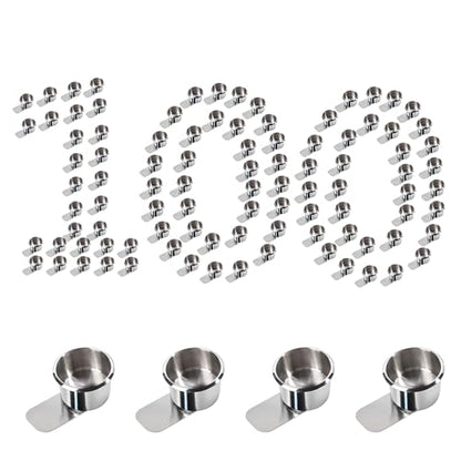 GSE Games & Sports Expert Stainless Steel Cup Holder, Drop-in Cup Holder for Casino Poker Tables, Work Desks, Boats, RVs, Cards & Trucks (Slide Under) - color: Jumbo, style: 100-Pack