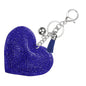 PATIKIL Rhinestone Keychains for Women, Cute Bling Heart Shape Purse Charm for Bag Handbags Car Keys - color: White-blue