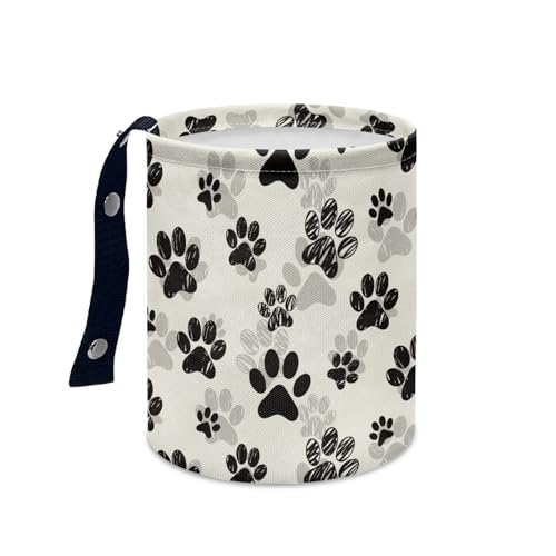 Cute Paws Car Waste Basket Can Universal Compact Rubbish Holder Mini Car Organizer for Car Garbage - color: Cute Paws