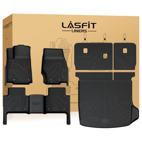 LASFIT Floor Mats for Jeep Grand Cherokee WL 2022-2025 2026 5-Seat (Include 4xe, NOT for L), All Weather TPE Custom Fit Car Mats Floor Liners Cargo Liner Cargo Mat Black - style: Grand Cherokee 2022-2026 Floor Mats