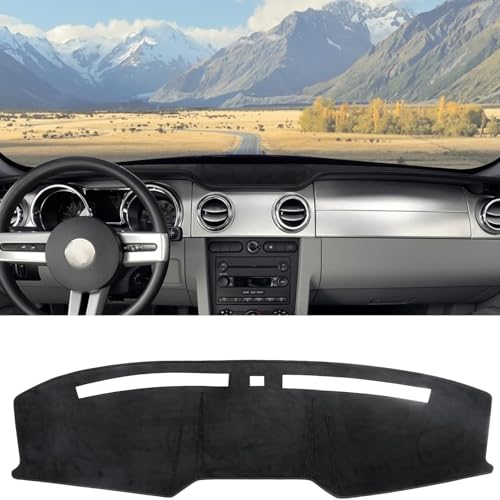 Flannel Dash Cover Dashboard Cover Pad Mat Custom Fit for Ford Mustang 2005 2006 2007 2008 2009 Car Dashmat Accessories Black - color: 2005-2009 Mustang