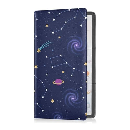 linqin Car Registration and Insurance Card Holder, Galaxy Space Glove Box Organizer Card Document Wallet - color: Galaxy Space
