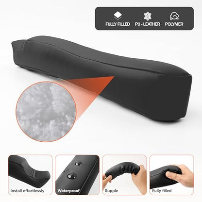 Car Seat Gap Filler 2 Pack, Faux Leather Strip/Plug Console Blockers for Cars, Trucks, SUVs, Adjustable Width 1.4–2.4 Inch, Universal Fit Prevents Items Falling Between Seats