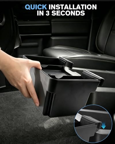 for Double Layer Center Console Hanging Organizer Box Compatible with 2019-2026 Silverado/Sierra 1500& 2020-2026 Silverado/Sierra 2500HD/3500HD Accessories(Split-Bench Folding Seat Only) - color: (20-26)Split-Bench Folding Seat Only 2-Black