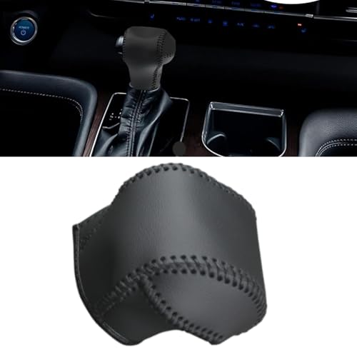 Riloer Gear Shifting Knob Cover, 1 PC Car Shift Knob Gear Handle Stick Protector Cover, Interior Shift Trims Compatible with Toyota Sienna 2021-2022 (Black Thread) - color: Black Thread
