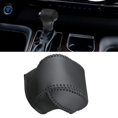 Riloer Gear Shifting Knob Cover, 1 PC Car Shift Knob Gear Handle Stick Protector Cover, Interior Shift Trims Compatible with Toyota Sienna 2021-2022 (Black Thread) - color: Black Thread
