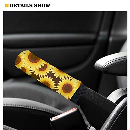 Forchrinse Moon and Star Auto Handbrake Cover with Shift Gear Knob Cushion Anti-Slip Soft Car Interior Accessories for Men Women
